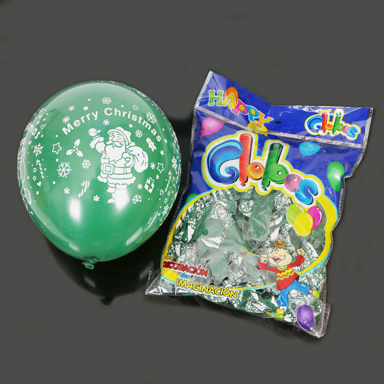 🎈ลูกโป่งยางสี🎄Merry Christmas 10นิ้ว📌เลือกหลายสี ชิ้นละ 2 บาท✔️พร้อมส่ง Ohwowshop ตกแต่ง วันเกิด