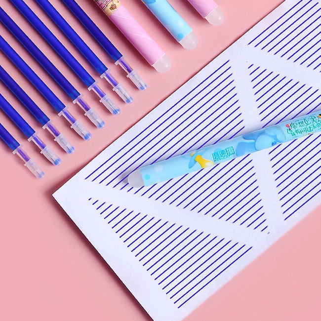 ⭐ปากกาลบได้🌈สาวน้อยตุ๊กตา ไส้สีน้ำเงิน 0.5📌สุ่มคละลาย ด้ามละ 4 บาท✔️พร้อมส่งOhwowshop หลากสี ปากกาเจล เครื่องเขียน