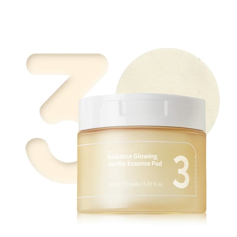 Numbuzin No.3 Radiance Glowing Jumbo Essence Pad 70 Pads