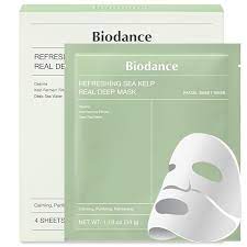 Biodance Refreshing Sea Kelp Real Deep Mask 34 g. (1 กล่อง/บรรจุ 4 แผ่น)