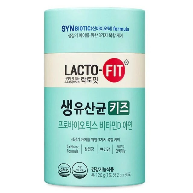 LACTO-FIT Probiotics For Kids 60 ซอง สำหรับเด็กอายุ 4 ปีขึ้นไป สูตรใหม่จากเกาหลี