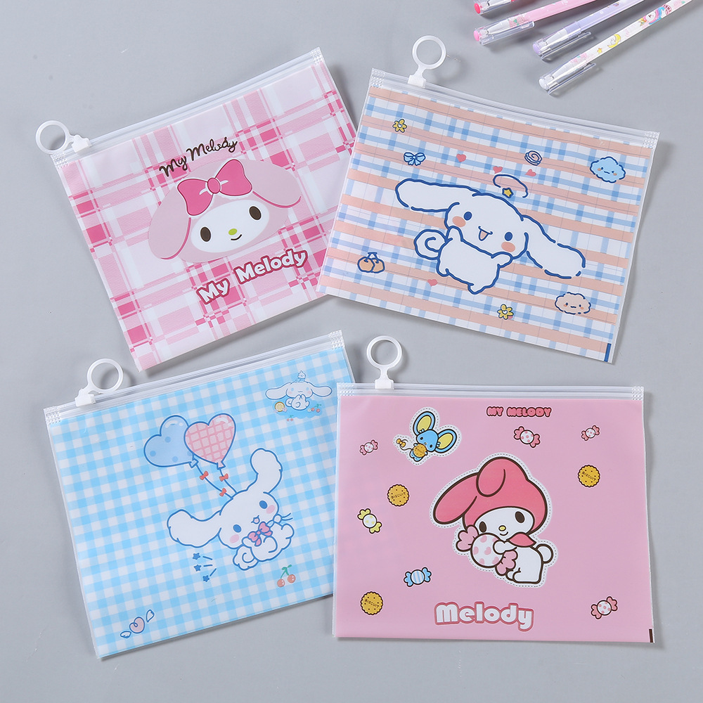 🌈กระเป๋าใส่เครื่องเขียน🌈A5 ลาย เมโล&ซินนา 21x17cm📌เลือกลาย ราคา 4 บาท✔️พร้อมส่ง Ohwowshop ซอง เครื่องเขียน กระเป๋า กระเป๋าดินสอ