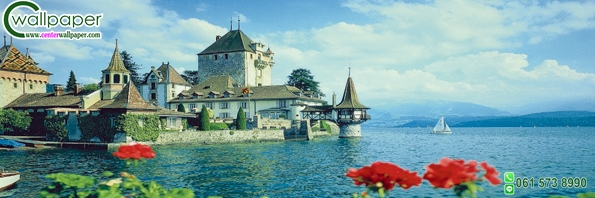 ภาพวิวทะเลภาพปราสาท Oberhofen