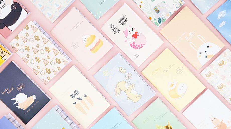 📚สมุดรวมลายการ์ตูน happy lovers ลายเส้น ชิ้นละ 2 บาท ✔️พร้อมส่ง (🎲สุ่มลาย) Ohwowshop สมุด เครื่องเขียน