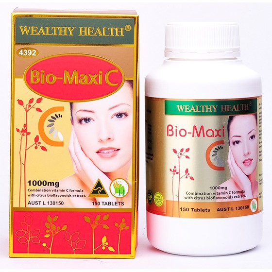 Wealthy Health BIO Maxi C 1000 mg. (150 Tablets)