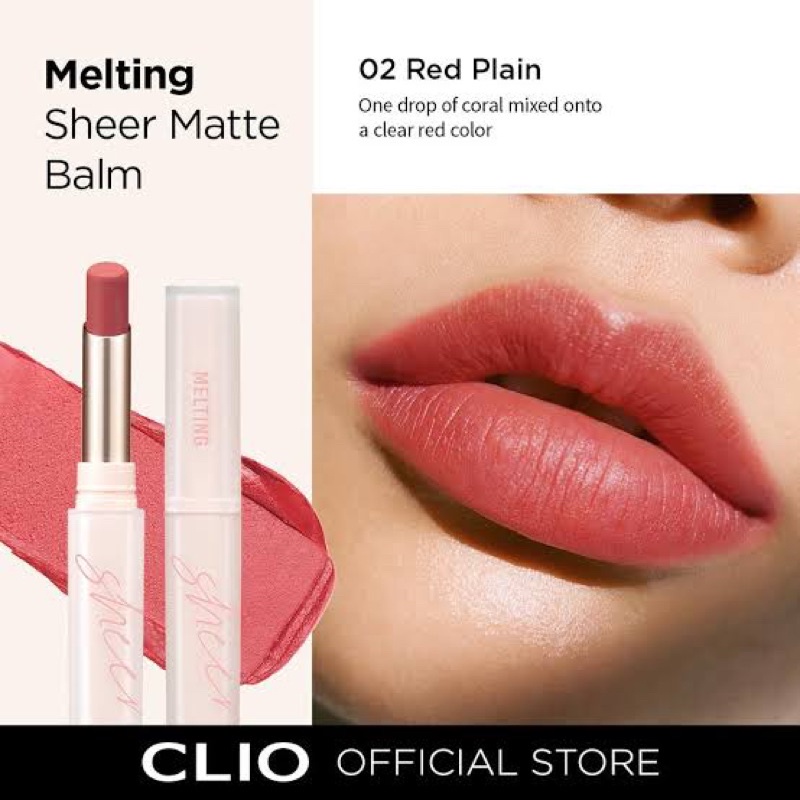 CLIO Melting Sheer Matte Balm 2 g. #02 Red Plain