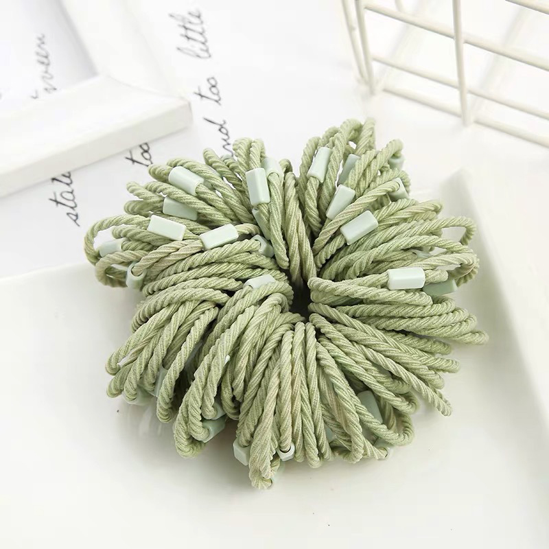 ⭐ยางยืดรัดผม⭐สายถัก🌈สายหลากสี🌈 3cm📌สุ่มคละสี ✔️พร้อมส่งในไทย หนังยางรัดผมเกาหลี ยางมัดผม ยางยืดรัดผม