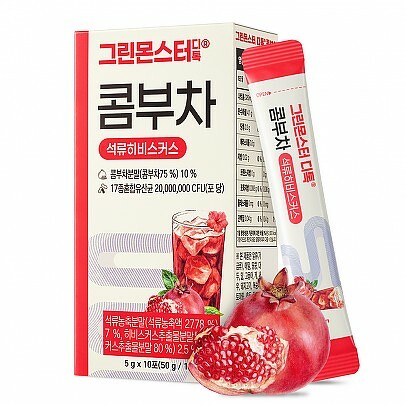 Green Monster Kombucha 10 ซอง #Pormegranate Hibiscus