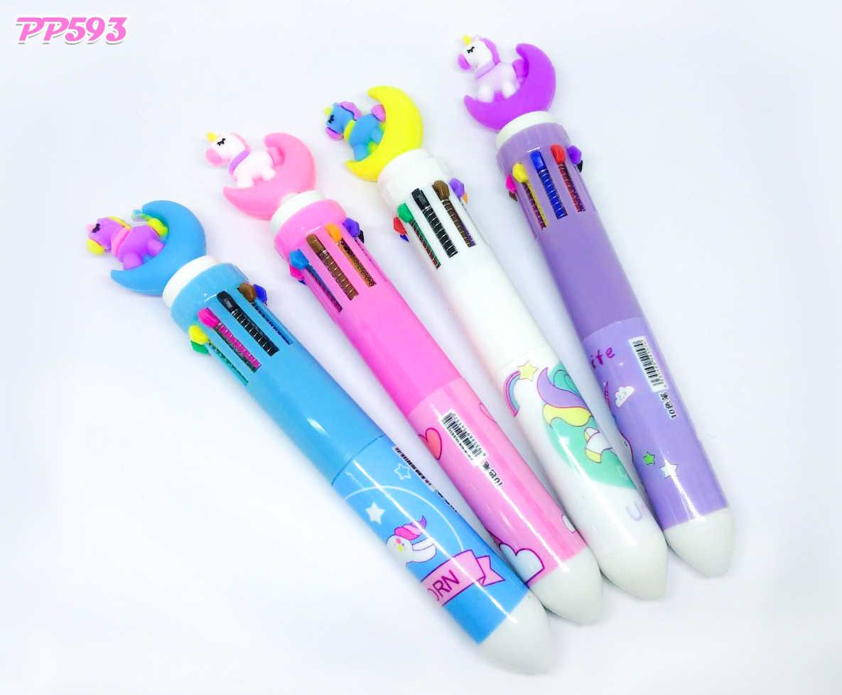ปากกา10สี ม้ายูนิคอร์นพระจันทร์เสี้ยว ชิ้นละ 11 บาท (🎲สุ่มสีสุ่มลาย)