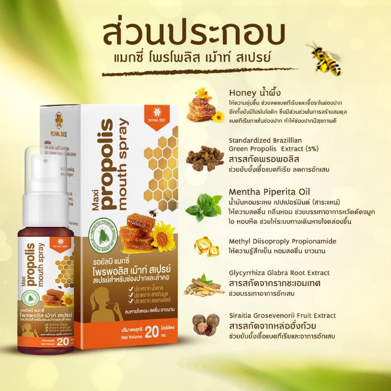 Royal B Maxi Propolis Mouth Spray 20 ml.