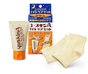 Yuskin A Family Medical Cream Night Care Set : Heel Cream 60 g. + Socks
