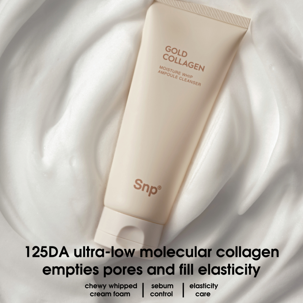 SNP Gold Collagen Moisture Whip Ampoule Cleanser 150 ml.