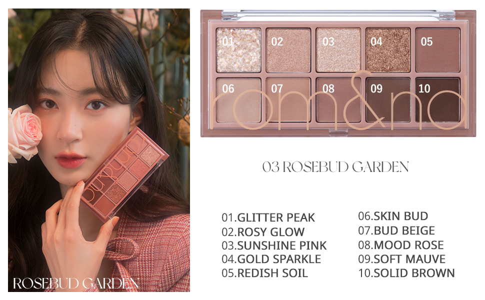 Rom&nd Better Than Palette 8 g. + แปรง #03 Rosebud Garden