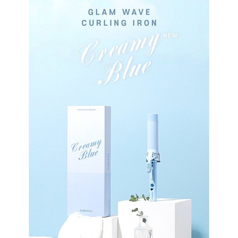 Vodana Glam Wave Curly Iron 36 mm. #Creamy Blue