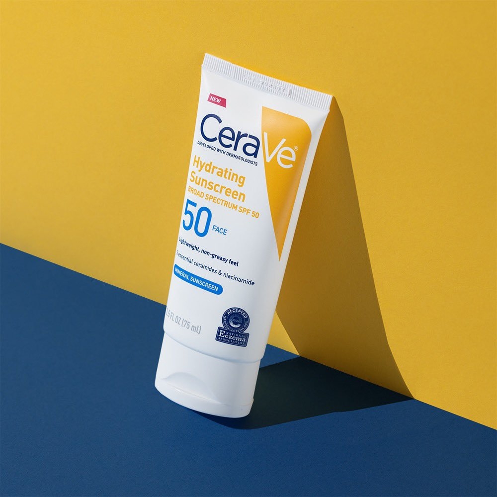 CeraVe Hydrating Sunscreen Face Lotion SPF50 (Mineral Sunscreen) 75 ml.