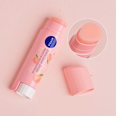 NIVEA Flavor Lip Delicious Drop Peach & Vanilla Flavor SPF11 3.5 g.