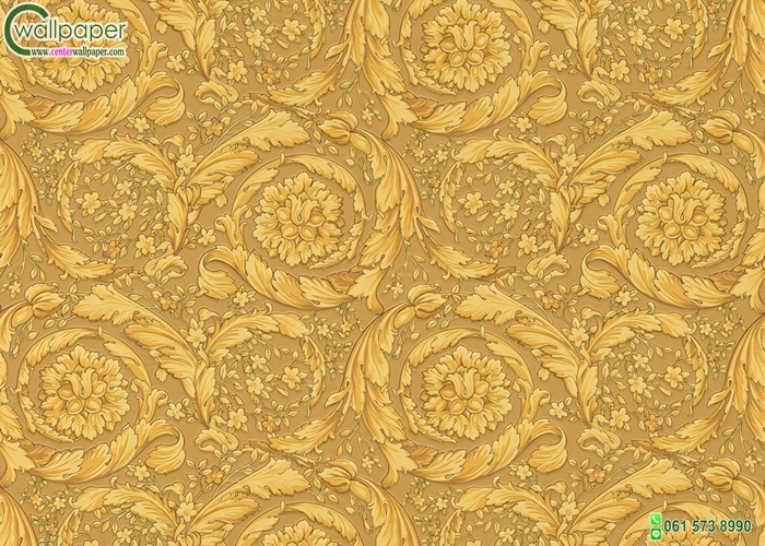 versace wallpaper ลายดอกไม้สีทอง