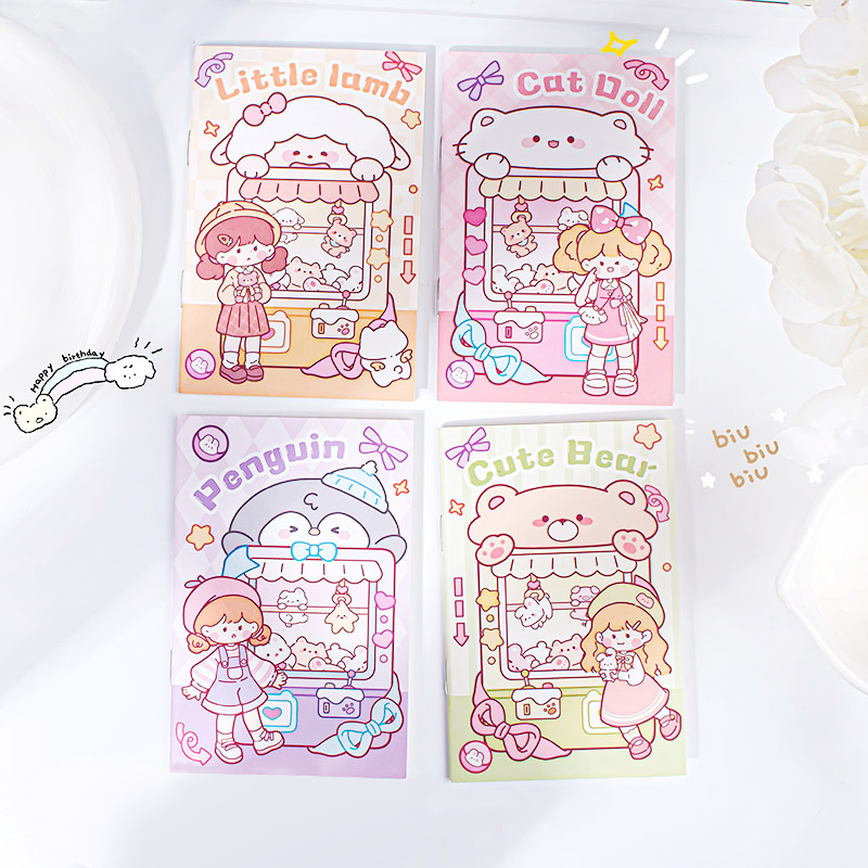 📚สมุดรวมลายการ์ตูน happy lovers ลายเส้น ชิ้นละ 2 บาท ✔️พร้อมส่ง (🎲สุ่มลาย) Ohwowshop สมุด เครื่องเขียน