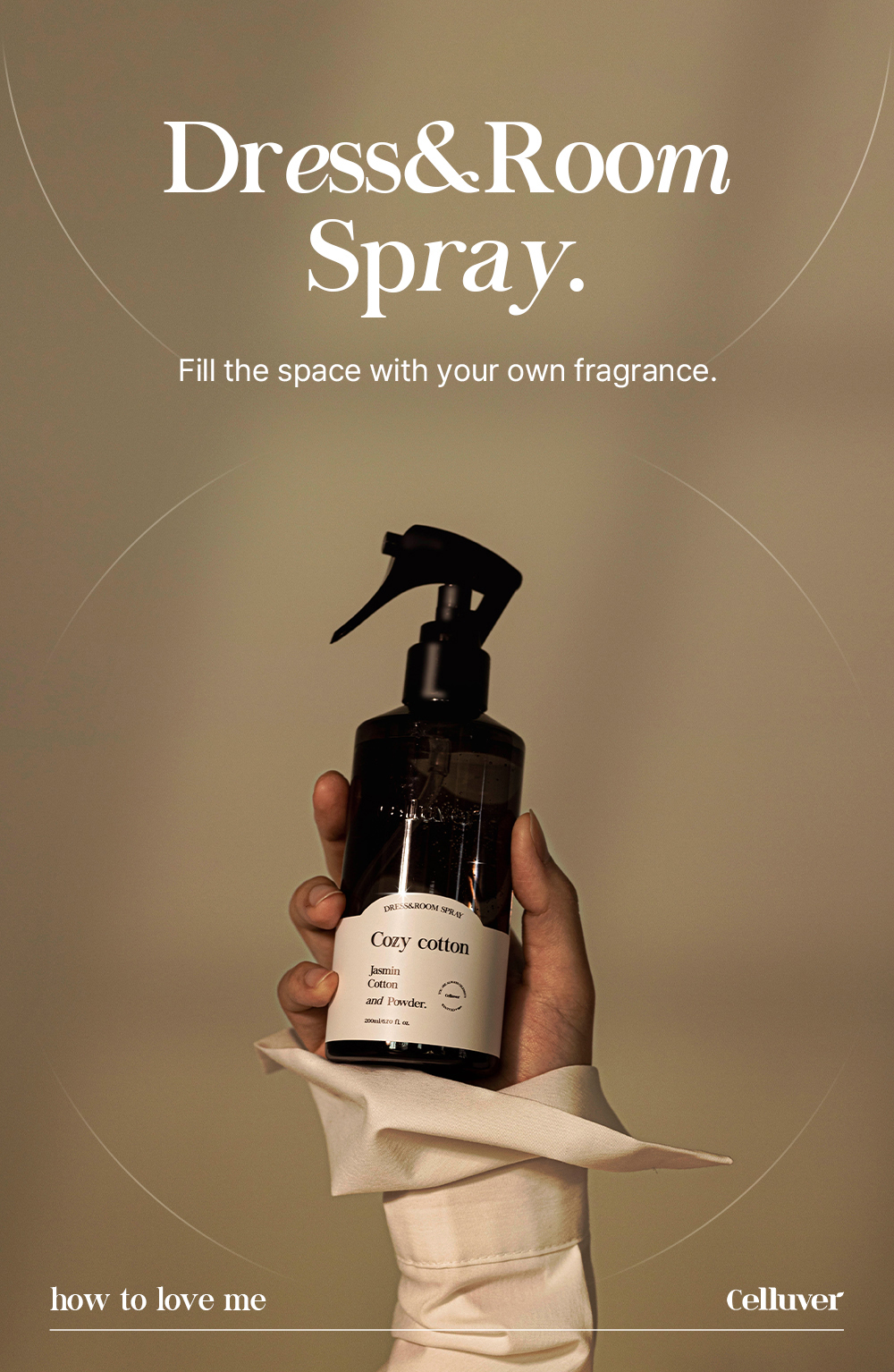 CELLUVER Dress & Room Spray 200 ml .#Rose Syrup