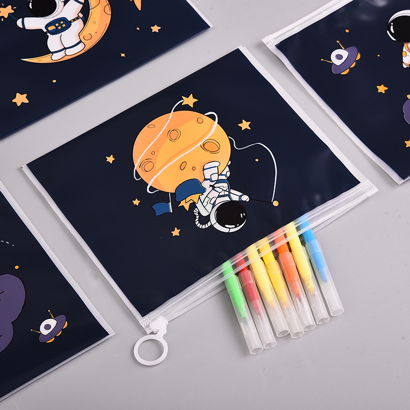 🔥🎒กระเป๋าใส่เครื่องเขียน A5⭐🔥ลายการ์ตูน อวกาศ 21x17ซม📌เลือกลาย ราคา 4 บาท✔️พร้อมส่ง Ohwowshop เครื่องเขียน กระเป๋า กระเป๋าดินสอ