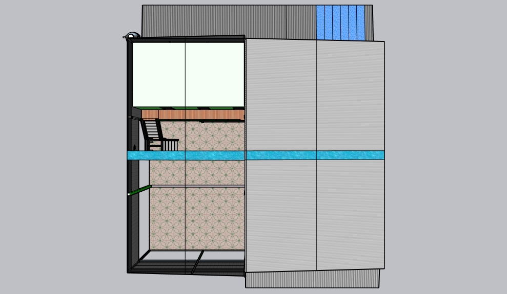 แบบก่อสร้างโกดังเก็บไม้ ออฟฟิศ และบ้านพักคนงานขนาดHW-H (23 x 18 x 7.9)