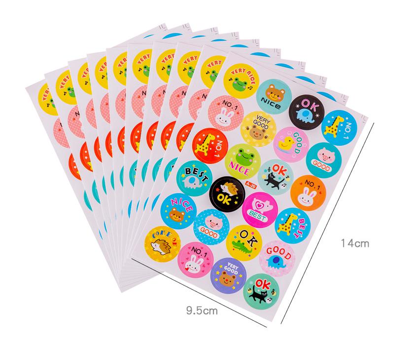 ⭐สติกเกอร์วงกลมลายการ์ตูน 4 แถว⭐เสริมทักษะ(เลือกแบบสินค้า)แผ่นละ 1 บาท✔️พร้อมส่ง Ohwowshop สติ๊กเกอร์ สวยงาม ราคาถูก เครื่องเขียน