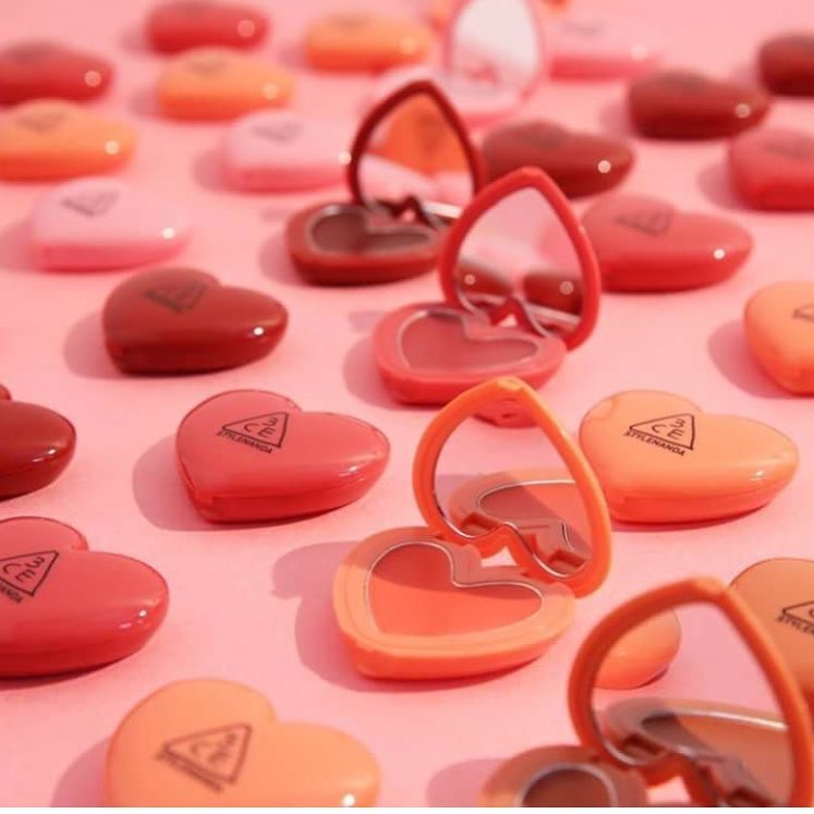 3CE Heart Pot Lip #Brick Red