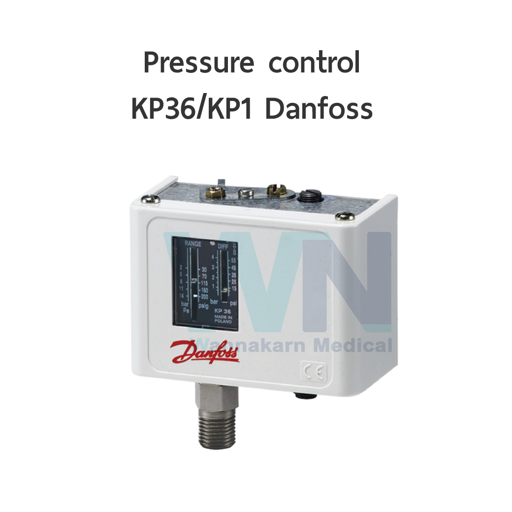Pressure control KP36/KP1 Danfoss ใช้สำหรับแรงดันก๊าซทั่วไป