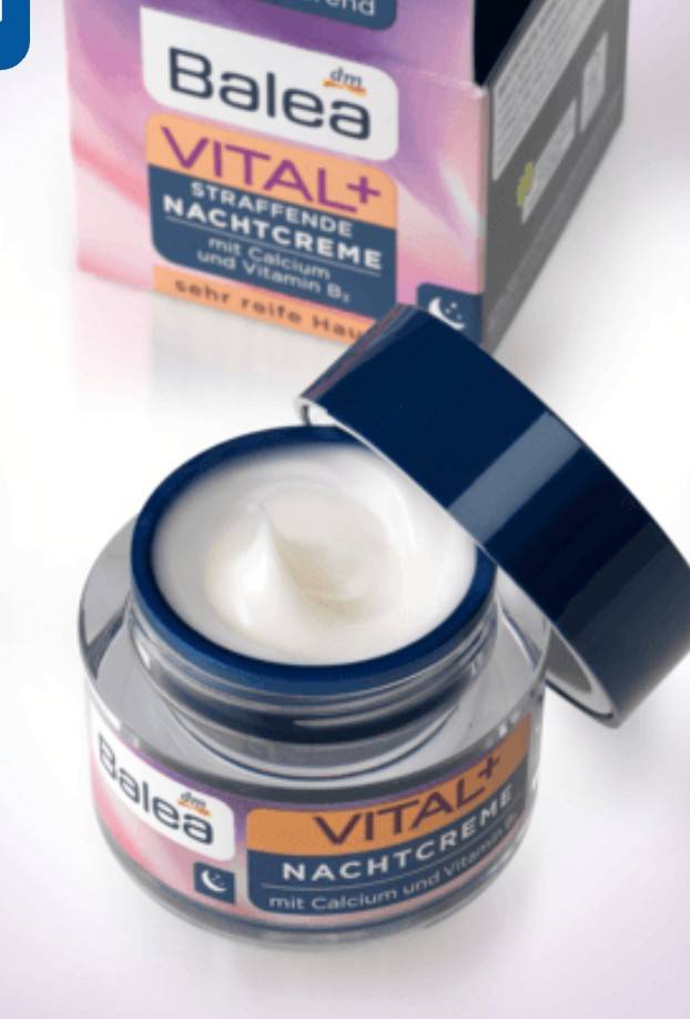 Balea Vital+ Straffende Nacht Creme 50 ml.