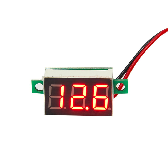 2-Wire 4.5V-30V Mini Digital Voltmeter (Red LED | จอสีแดง)
