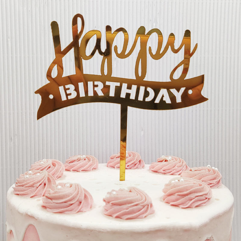 🌈ป้าย🌈ป้ายปักเค้ก Happy birthday รูปทรง📌สินค้าเลือกแบบ ราคา 5 บาท✔️พร้อมส่ง Ohwowshop วันเกิด รูปทรง สังสรรค์