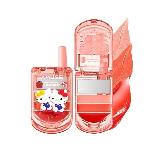 Amuse x Hello Kitty Lip & Cheek Cellphone #01 Apple Soda