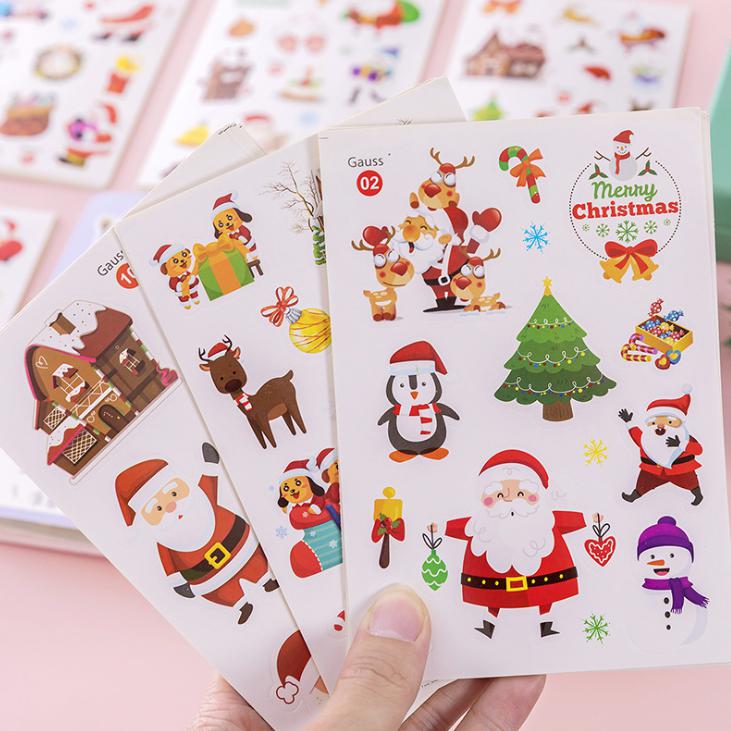 🎅🎄สติกเกอร์ Sticker Merry christmas10x15ซม.📌เลือกลาย แผ่นละ 1 บาท✅พร้อมส่งOhwowshop สติ๊กเกอร์ christmas