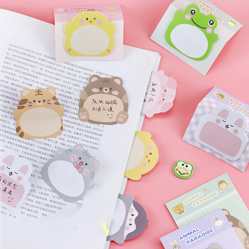 🌈กระดาษบันทึกข้อความ🌈Sticky Note Lovely Animal 8x10cm 20แผ่น📌เลือกลาย ราคา 4 บาท✔️พร้อมส่ง Ohwowshop เครื่องเขียน โพสอิท สวยงาม ข้อความ