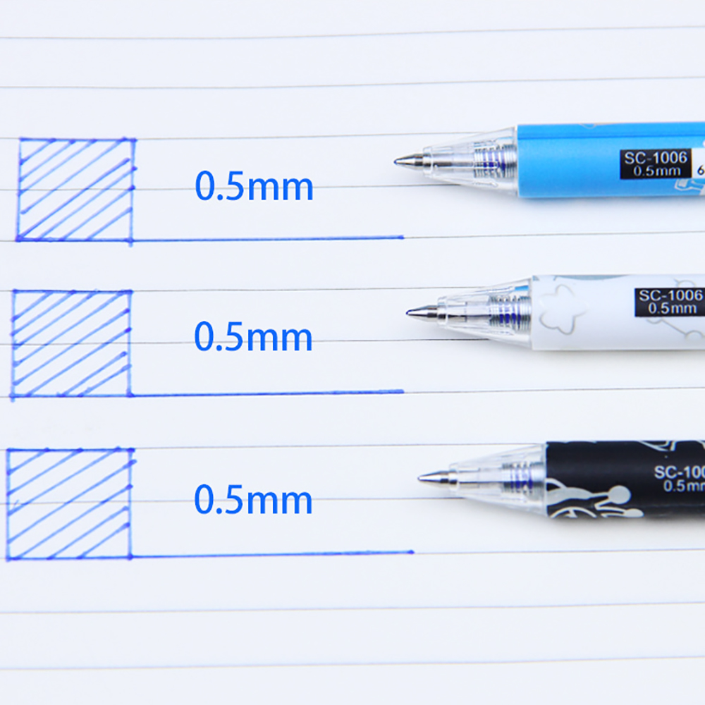 ⭐ปากกาลบได้⭐🌈supper cartoon ไส้สีน้ำเงิน 0.5mm 📌คละลายตามแบบ ด้ามละ 4-5บาท✔️พร้อมส่งOhwowshop ลบได้ เครื่องเขียน