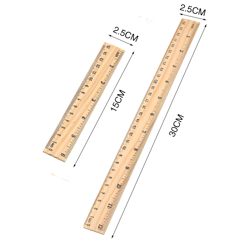 📏⭐ไม้บรรทัดตรงเนื้อไม้⭐15/20 ซม📌เลือกขนาด✔️พร้อมส่งในไทย เครื่องเขียน งานสกรีนสวย คุณภาพดี ทำจากไม้จริง