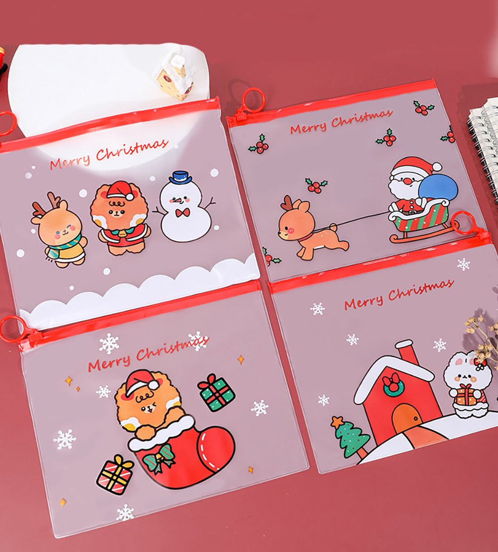 ซองใส่เครื่องเขียนลาย Merry Christmas A5 17x22.4 ชิ้นละ 4 บาท ✔️พร้อมส่ง (🎲คละลาย) Ohwowshop (Z27)