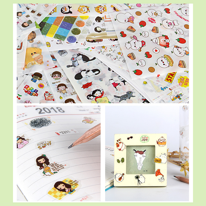 [ยกแพ็ค 6 ชิ้น]🎀สติกเกอร์ลายการ์ตูนSo Cute แบบกระดาษน่ารักสุดใจ💖ติดไดอารี่ ตกแต่งแพลนเนอร์ ของสะสมพาสเทล พร้อมส่งจุกๆ
