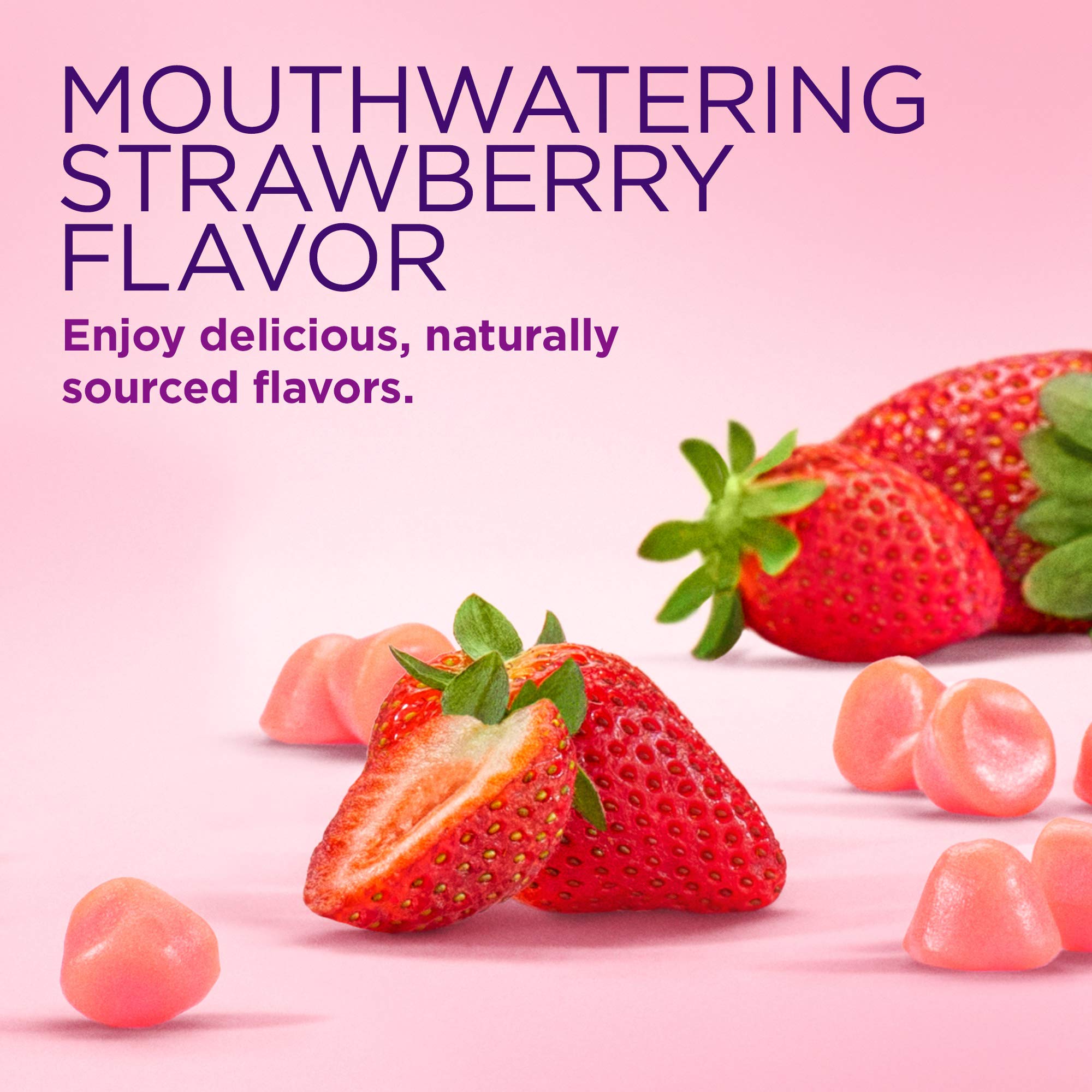 Nature's Bounty Optimal Solutions Hair Skin & Nails Gummies #Strawberry Flavored 80 Gummies