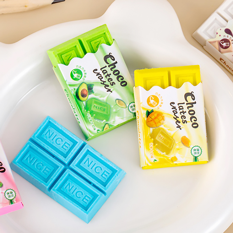 🍫ยางลบช็อกโกแลต🍫ยางลบดีไซน์พิเศษ ใช้งานได้จริง ลบสะอาด📌คละสีตามแบบ✅พร้อมส่งในไทย มีซองพลาสติกใส่ทุกชิ้น