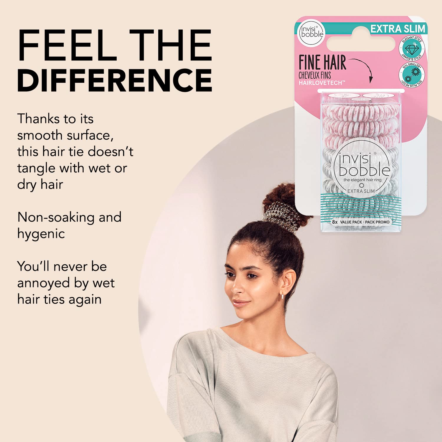 Invisibobble For Fine Hair Extra Slim Value Pack (8 เส้นต่อกล่อง)