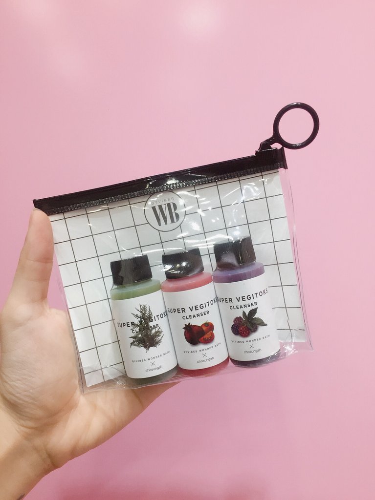 Wonder Bath Super Vegitoks Cleanser Travel Set 3 ชิ้น x 30 ml.