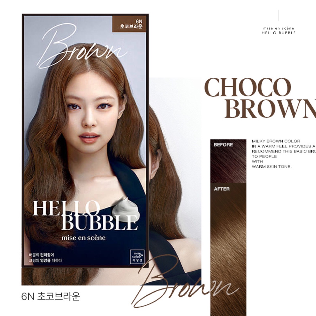 Mise En Scene Hello Bubble Foam Color #6N Choco Brown