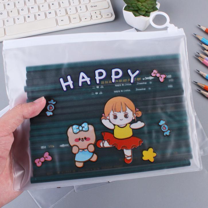 ⭐กระเป๋าใส่เครื่องเขียน A5 สาวน้อยและเพื่อนกระต่าย 21x17 ราคา 5 บาท📌เลือกลาย ✔️พร้อมส่ง Ohwowshop ซองใส่เครื่องเขียน ซอง เครื่องเขียน