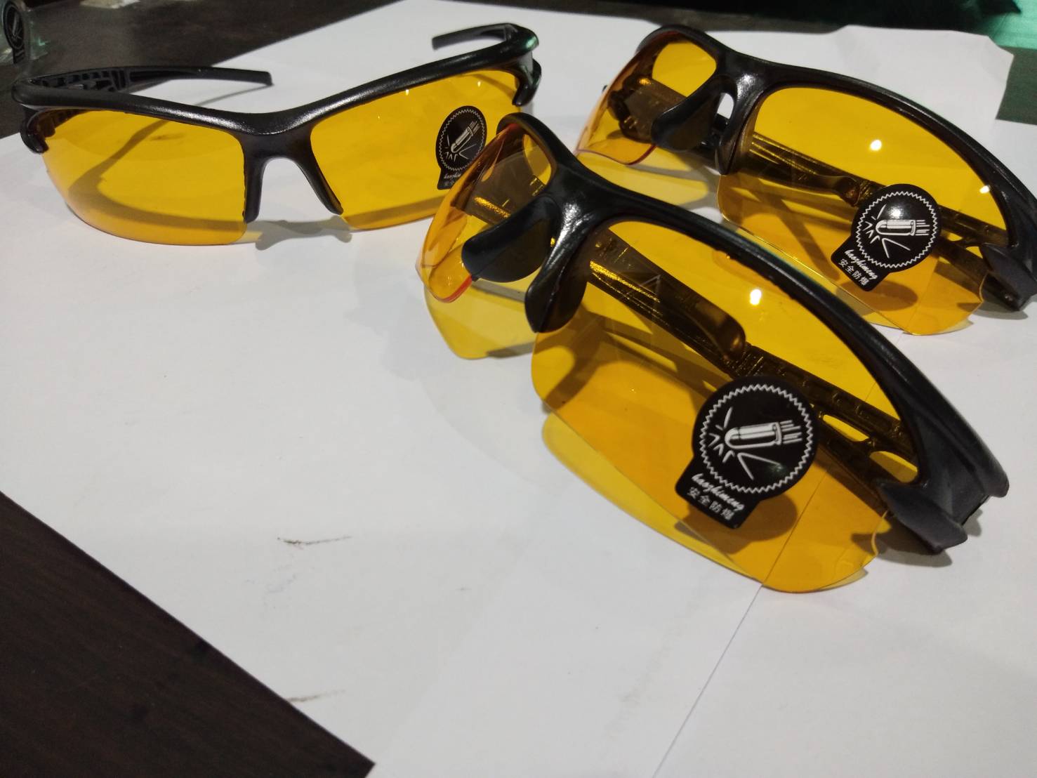 ⭐แว่นทรงสปอร์ต⭐🕶แว่นกันแดด กันลม [สีเหลือง] ชิ้นละ 10 บาท ✅พร้อมส่ง Ohwowshop แว่น glasses sport กันแดด