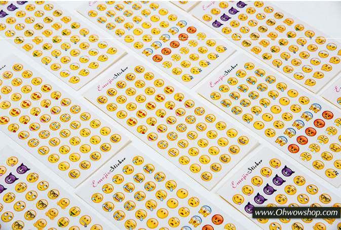 ⭐สติกเกอร์⭐ Sticker Emoji 😀ราคา 2 บาท ต่อแผ่น 📌คละลาย ✅Ohwowshop พร้อมส่งในไทย ตกแต่ง DIY Sticker สติ๊กเกอร์
