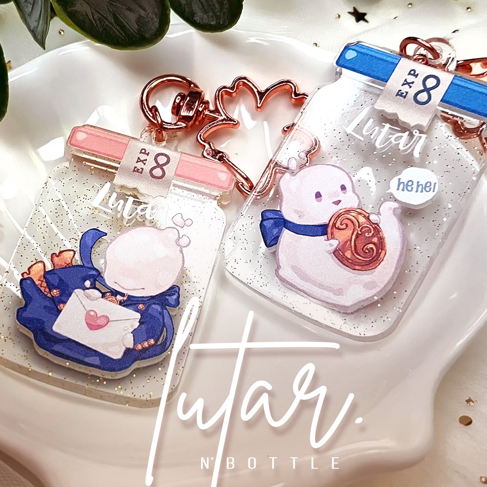 Lutar n' Bottle Acrylic Keychain