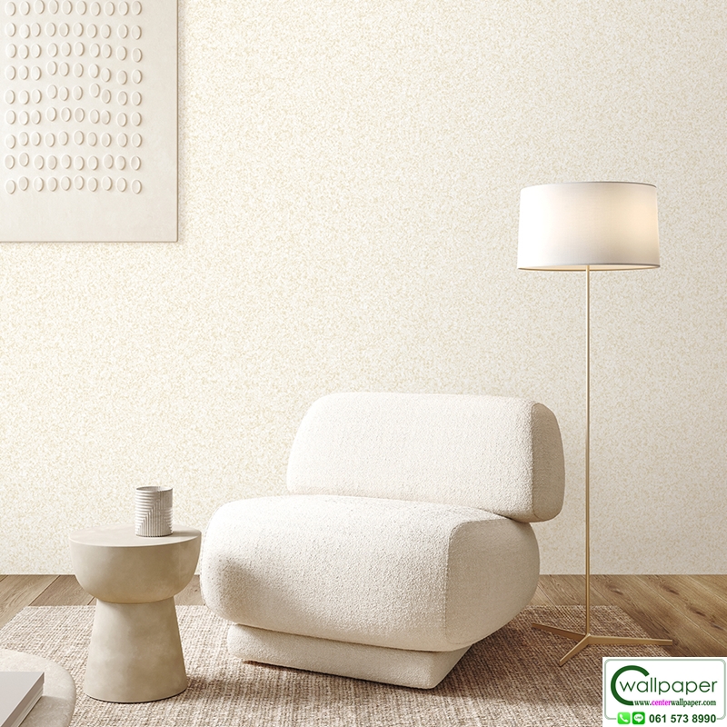 วอลเปเปอร์ลายคอนกรีต สีครีมอ่อนปนทอง No.52522-4