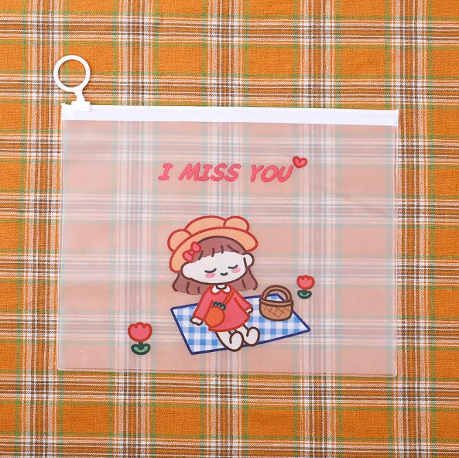 ซองใส่เครื่องเขียน A5 ลายเด็กน้อย ชิ้นละ 3บาท ✔️พร้อมส่ง Ohwowshop ซองใส่เครื่องเขียน ซองซิบล็อคกันน้ำ