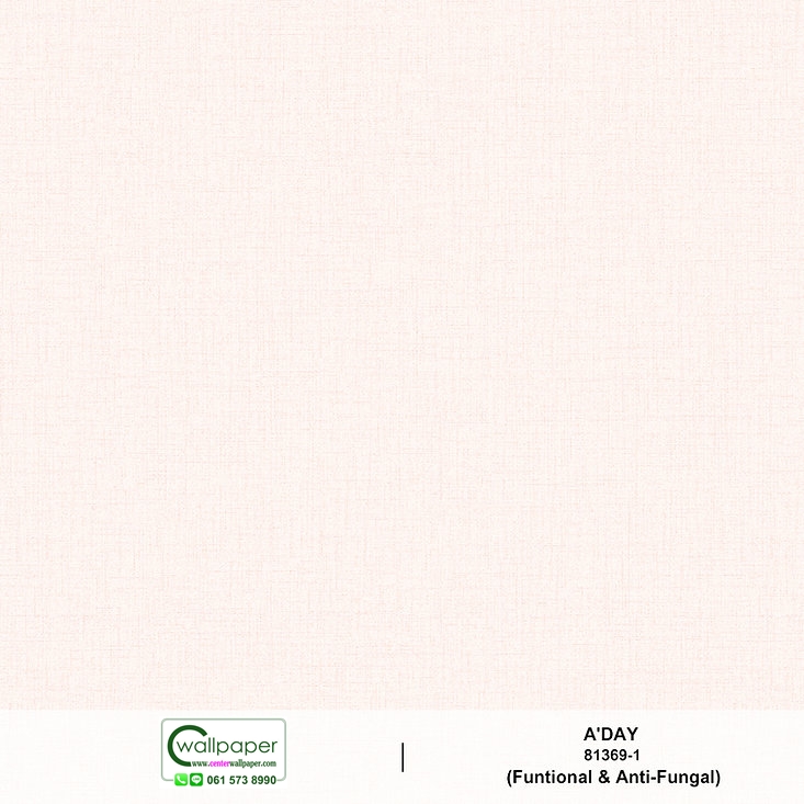 วอลเปเปอร์ลายผ้า สีชมพูอ่อน No.81369-1